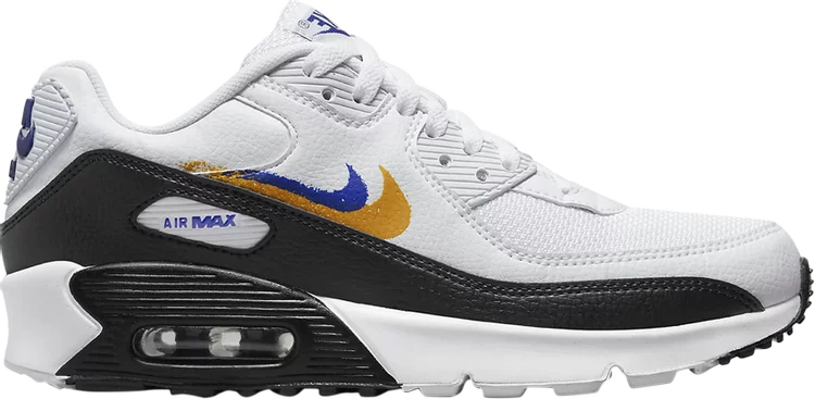 Nike Air Max 90 Double Swoosh White Gold Royal (GS)