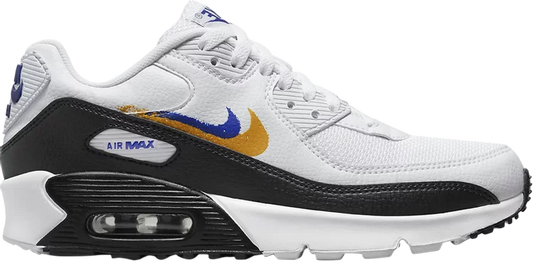 Nike Air Max 90 Double Swoosh White Gold Royal (GS)