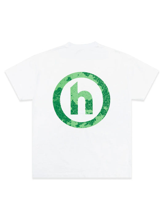 Hidden Distress H Logo Tee White