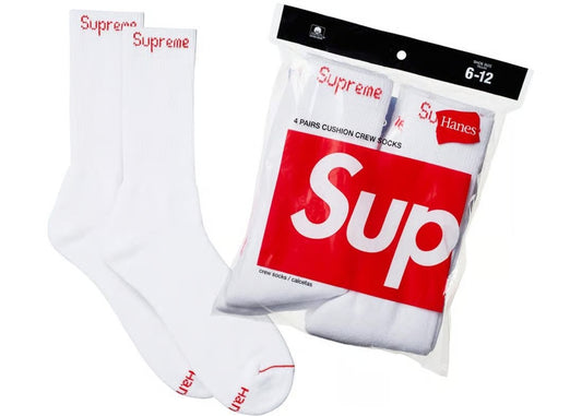 Supreme Medias Blancas (Pack x4 pares)