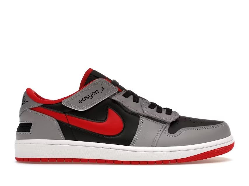 Jordan 1 Low Flyease Fire Red Cement Grey