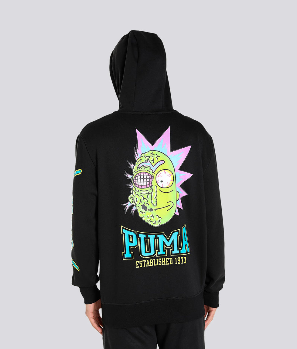 Puma Rick & Morty Full Zip Hoodie Black